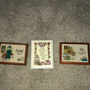 1998‎ Vintage Wedding Husband Wife Fridge Magnet Magnets Lot (3)